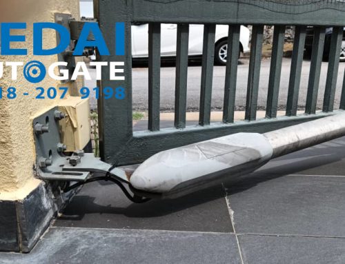 Autogate Bukit Jalil – Arm Autogate Buka Separuh Selesai Dilanaggar
