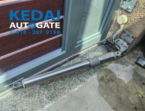 Autogate Jalan Kebun – Tukar 2 Unit Arm Autogate Stainless Steel